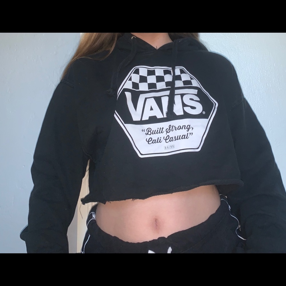 cropped vans hoodie